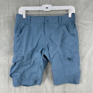 The North Face Shorts Womens 6 Blue 100% Nylon Outdoors Hiking Logo Camping